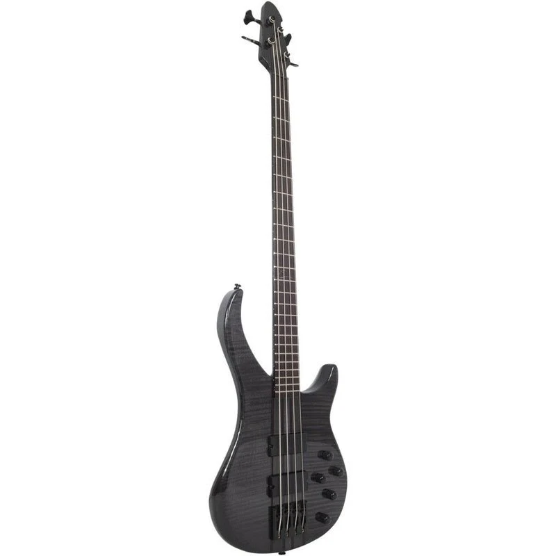 Peavey Cirrus Series 4-String Bass Guitar in Flame Maple Transparent Black - Image 6