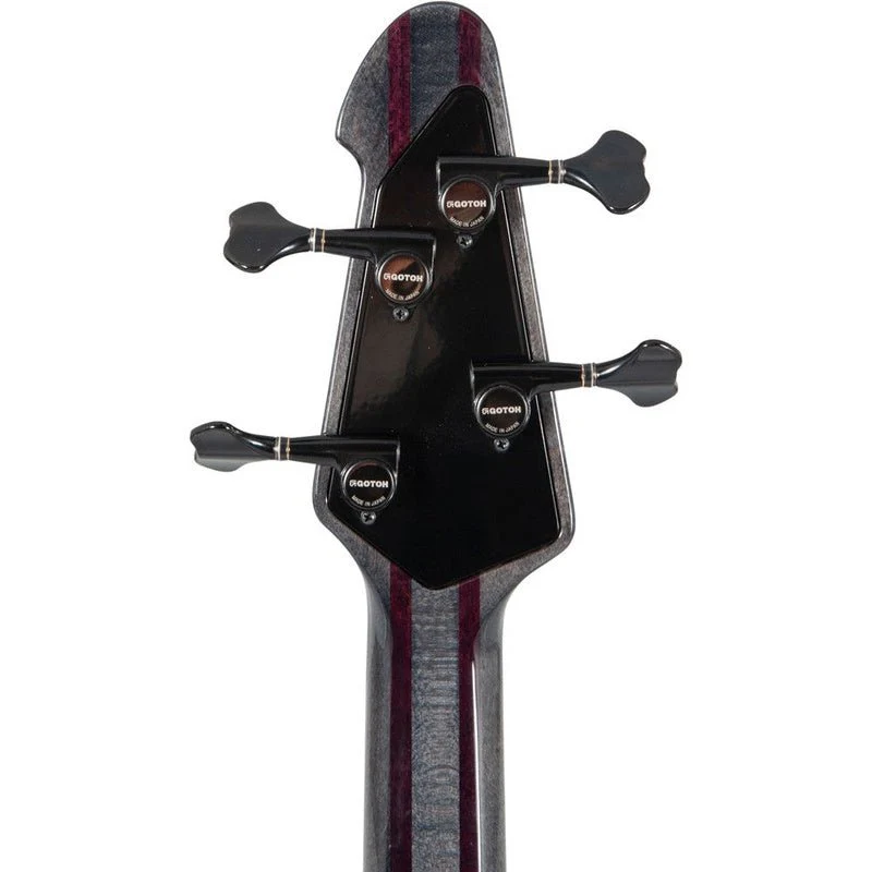 Peavey Cirrus Series 4-String Bass Guitar in Flame Maple Transparent Black - Image 8