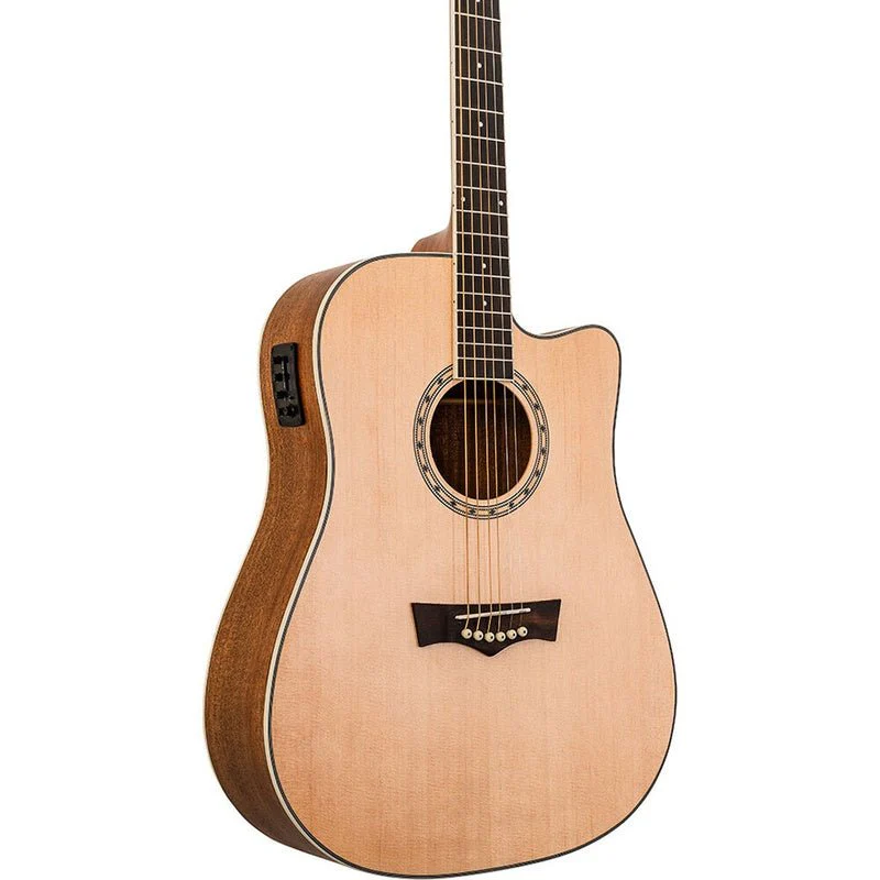 Peavey DW2 Delta Woods Series Dreadnought AC/EL Guitar with Cutaway - Image 5