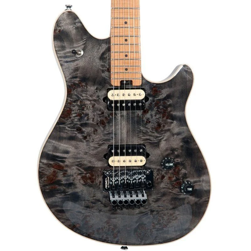 Peavey HP-2 Series Electric Guitar in Poplar Burl Transparent Black Finish - Image 3