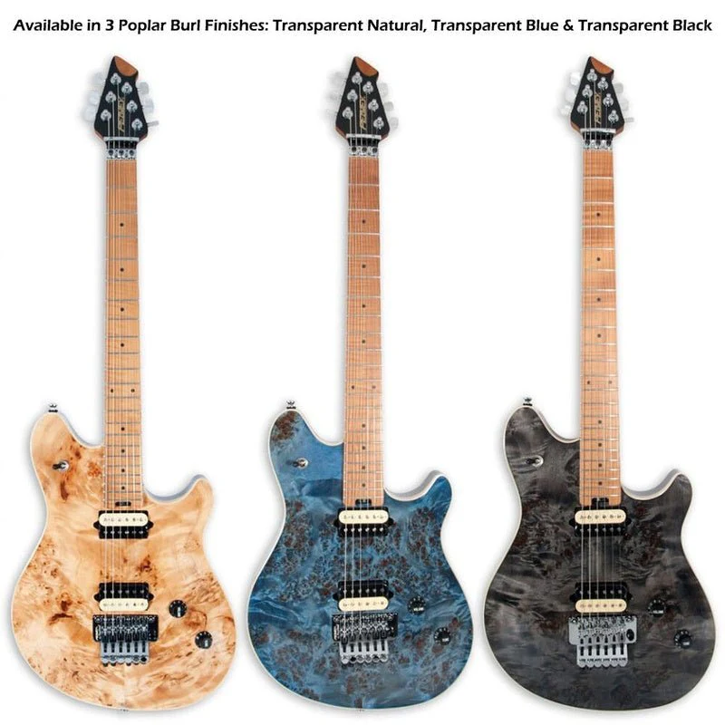 Peavey HP-2 Series Electric Guitar in Poplar Burl Transparent Black Finish - Image 6