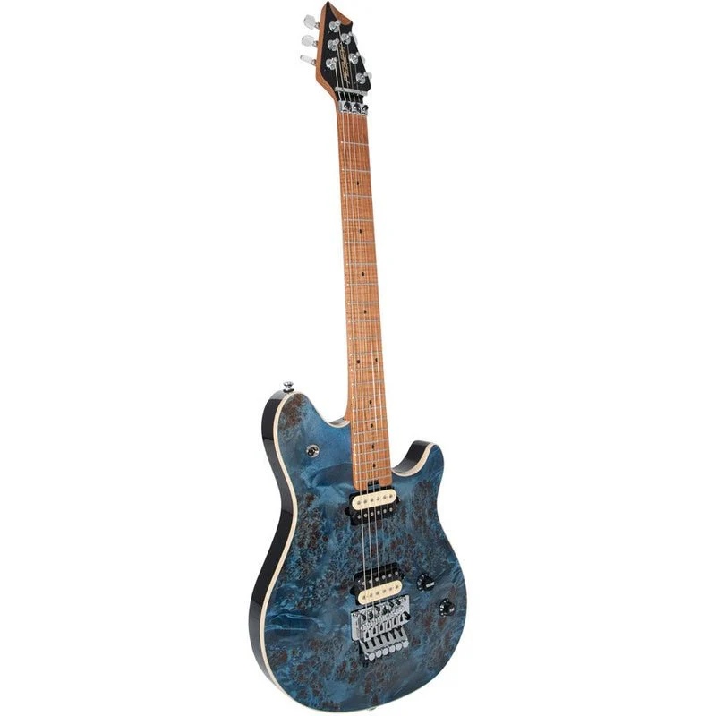 Peavey HP-2 Series Electric Guitar in Poplar Burl Transparent Blue Finish - Image 5