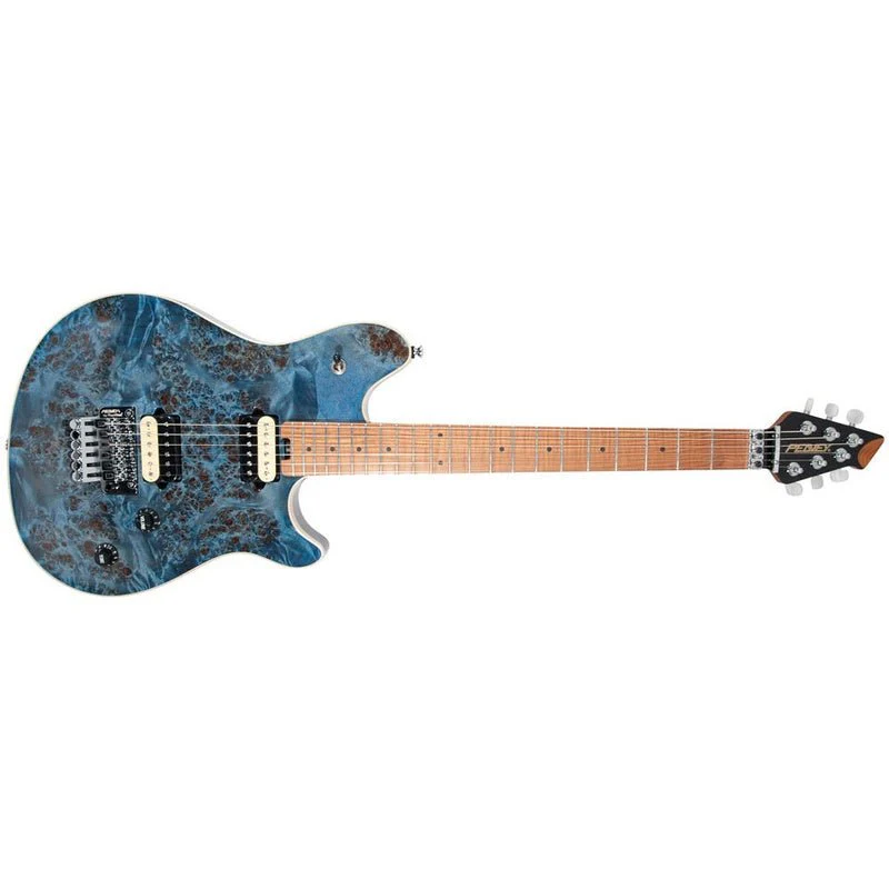 Peavey HP-2 Series Electric Guitar in Poplar Burl Transparent Blue Finish - Image 7
