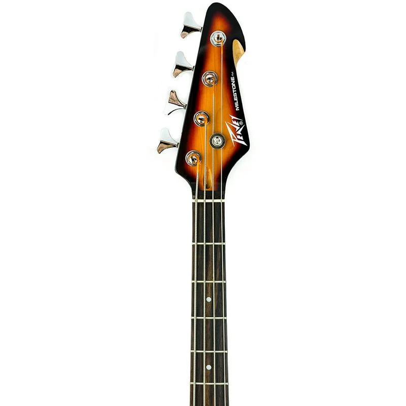 Peavey Milestone Series 4 String Bass Guitar in Vintage Burst - Image 5