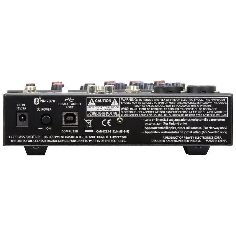 Peavey PV Series "PV-6BT" Compact 6-Channel Mixer with Bluetooth - Image 4
