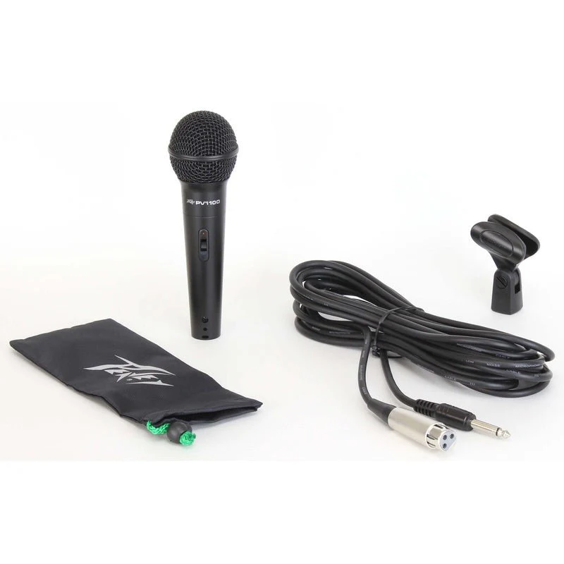 Peavey PVi100 Dynamic Cardioid Microphone in Black with XLR-QTR Cable - Image 2