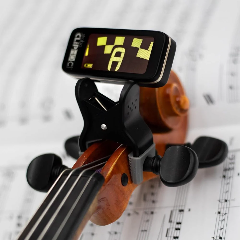 Peterson StroboClip HDC-V Violin & String Instruments USB-C Rechargeable Clip-On Tuner w/ Wider Clamp - Image 3