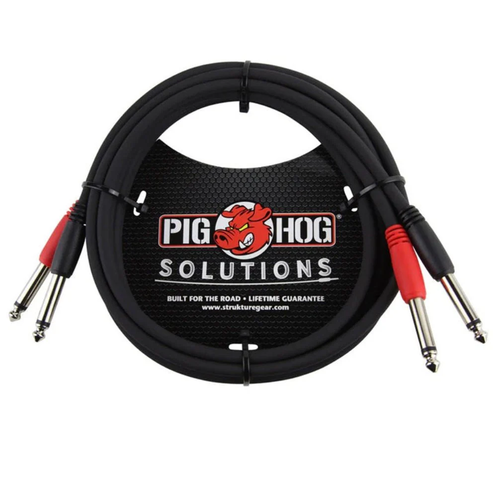 Pig Hog PD-21410 10ft 1/4″-1/4″ Dual Cable