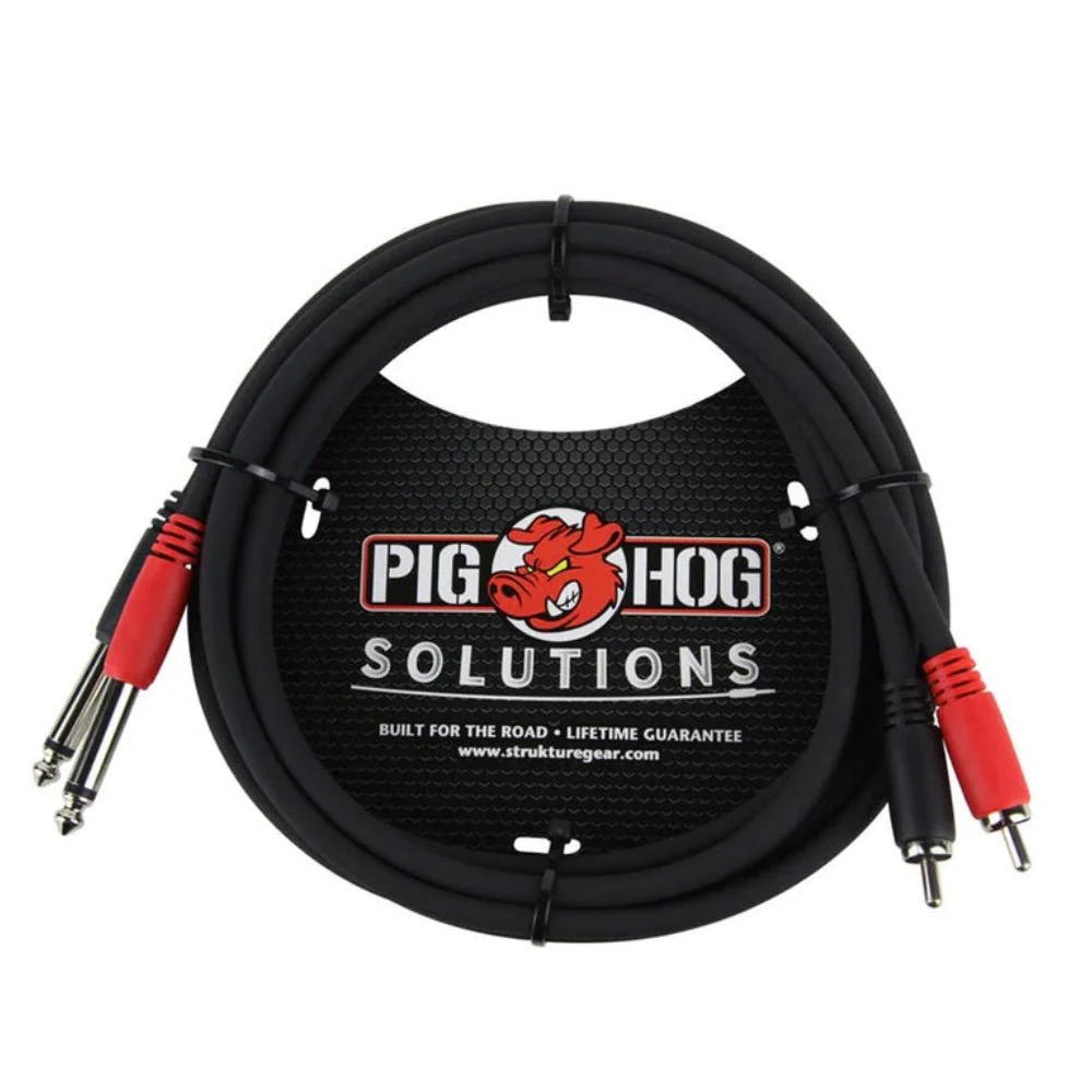 Pig Hog PD-R1406 6ft RCA-1/4″ Dual Cable