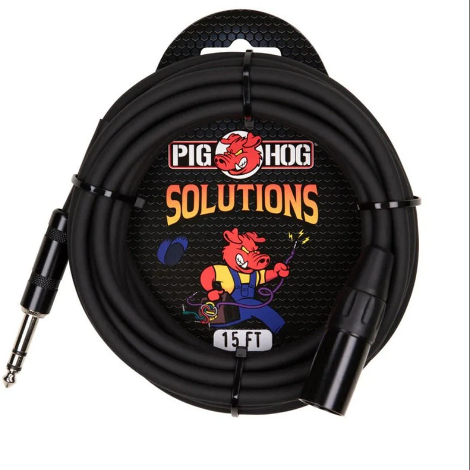 Pig Hog PX-TMXM15 15ft TRS(M)-XLR(M) Balanced Cable