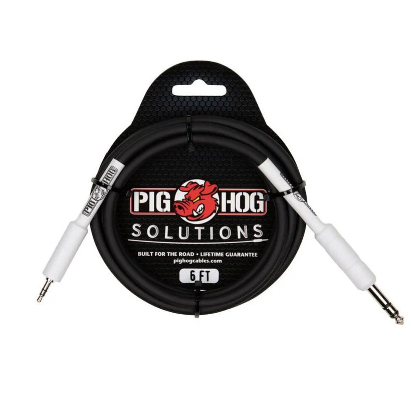 Pig Hog PX48J6 1/4″ TRS to 1/8″ mini, 6ft Cable