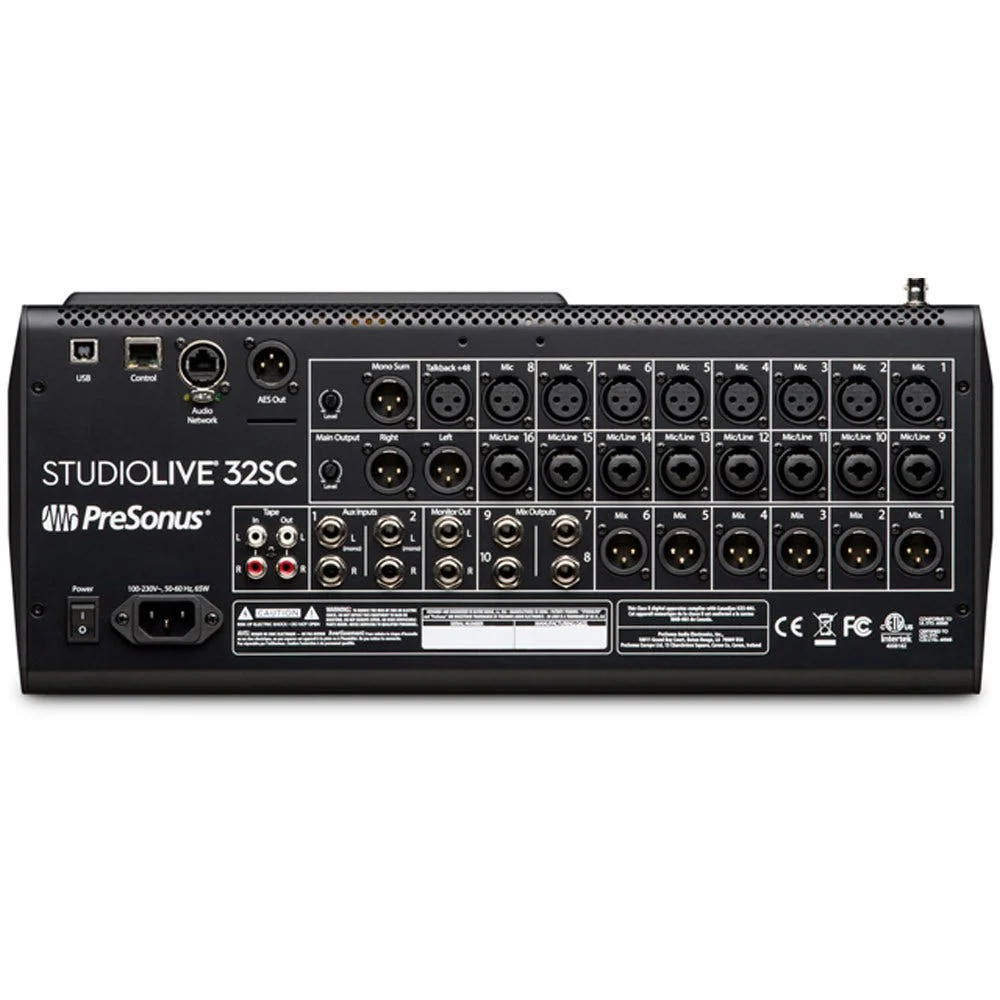 PreSonus StudioLive 32SC 32-Ch Digital Mixer & USB Audio Interface w/ Motorised Faders - Image 3