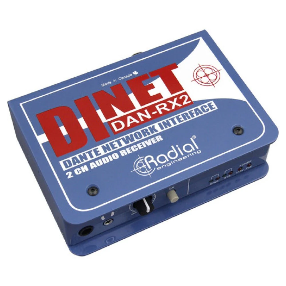 Radial DiNET DAN RX2 2-Channel Dante Network Receiver