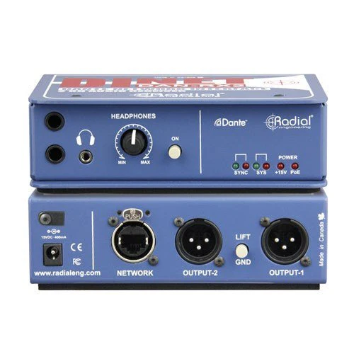 Radial DiNET DAN RX2 2-Channel Dante Network Receiver - Image 2