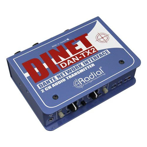 Radial DiNET DAN TX2 2-Channel Dante Network Transmitter