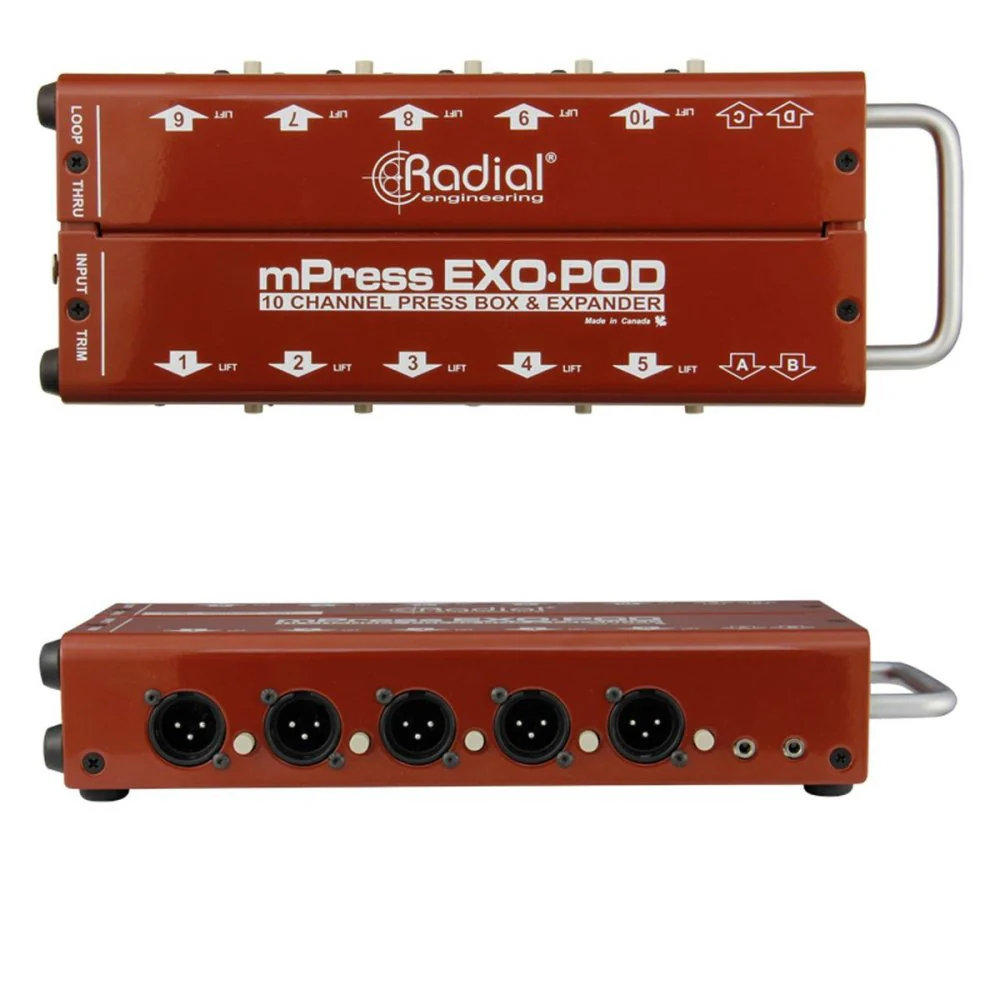Radial EXO-POD 1-In, 14-Out Passive Line-Level Splitter w/ Trim Pots & XLR Through - Image 2