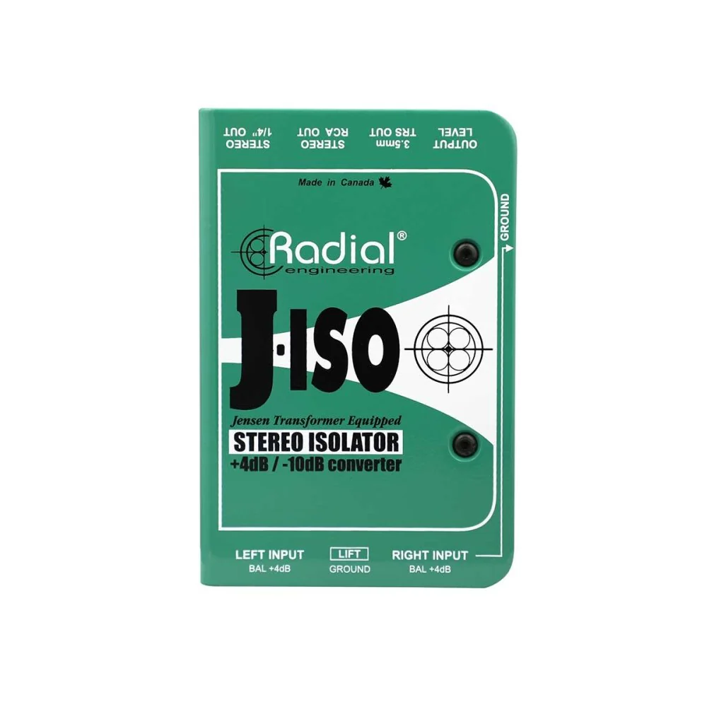 Radial J-ISO Stereo +4dB to -10dB Converter