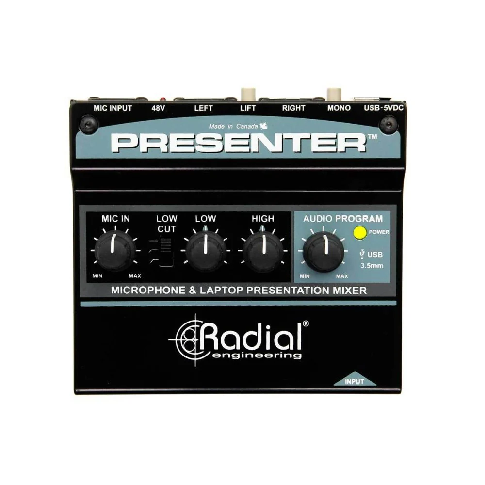 Radial PRESENTER Microphone & Laptop Presentation Mixer