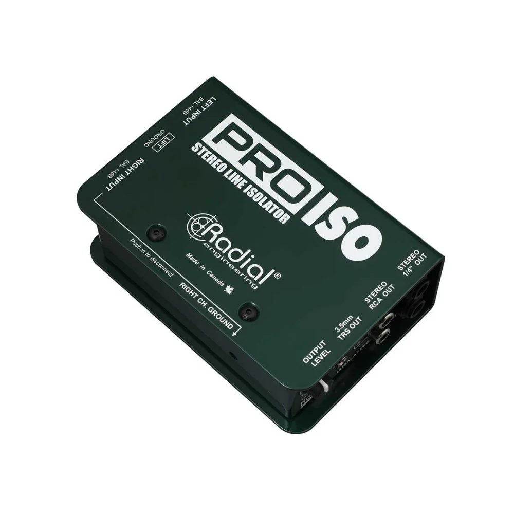 Radial Pro-ISO Passive Stereo Line Isolator +4dB To -10dB Unbalanced