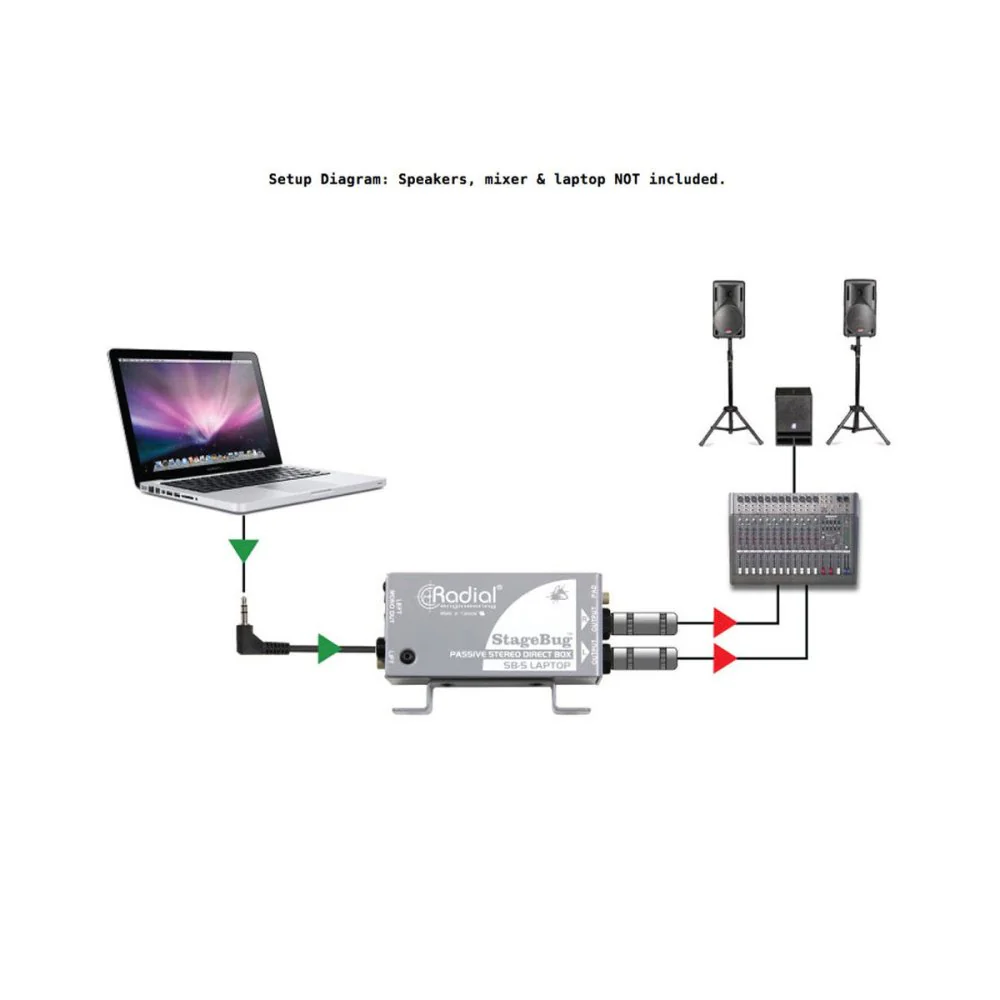 Radial SB-5 StageBug Laptop & Audio Passive DI w/ 3.5mm Jack - Image 3