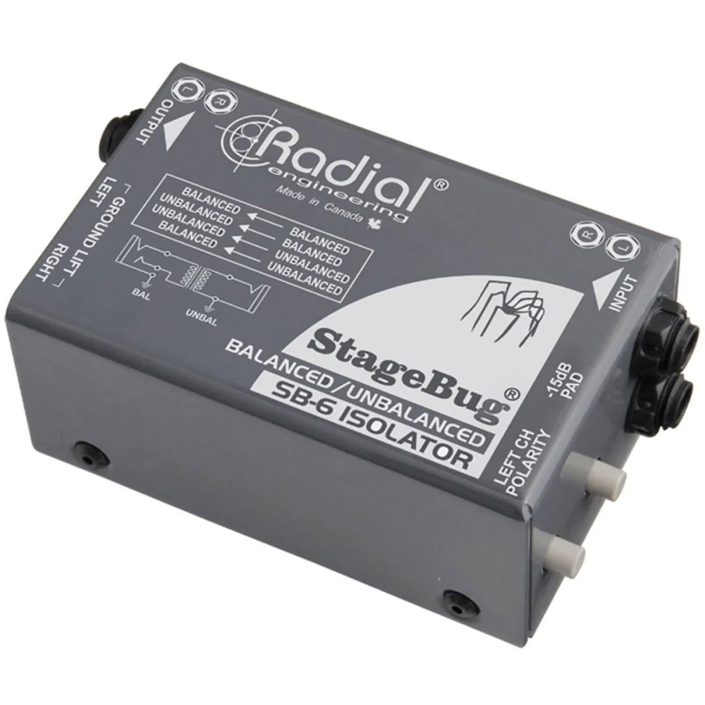 Radial SB-6 StageBug Dual Channel Passive Audio Isolator