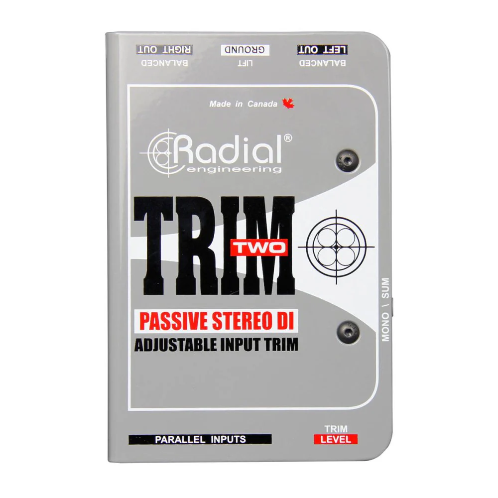 Radial TRIM-TWO Stereo Passive DI with Level Control For Laptop & Playbacks