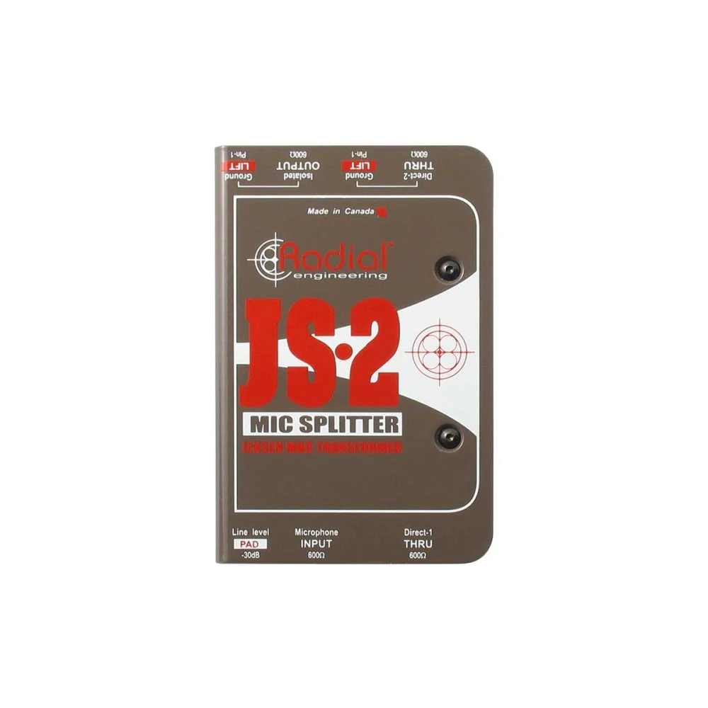 Radial JS2 Mic Splitter w/ 1-Input, 1-Direct Out & 1x Jensen Isolated Outputs - Image 2