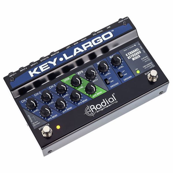 Radial Key Largo 4CH Keyboard Mixer w/ Balanced DI Outs - Image 9