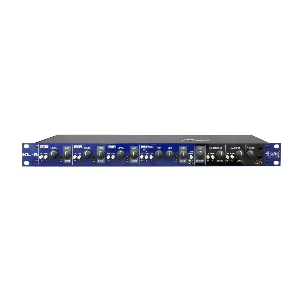Radial KL-8 Rackmount Keyboard Mixing Station w/ USB inputs