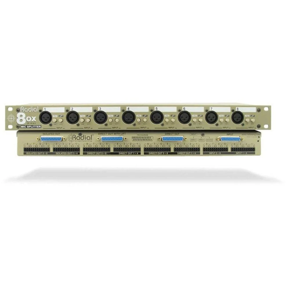 Radial OX8-J 8-Ch 3-Way Mic Splitter w/ Jensen Transformers