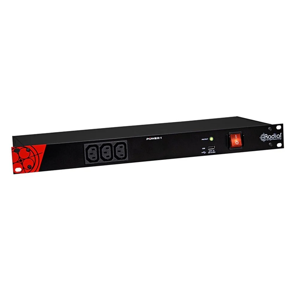 Radial RA-POWER-1 Power Conditioner Rack 1RU w/ 13x IEC Outlet & 1x USB Charging Port - Image 2