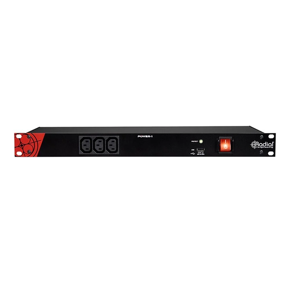 Radial RA-POWER-1 Power Conditioner Rack 1RU w/ 13x IEC Outlet & 1x USB Charging Port - Image 5
