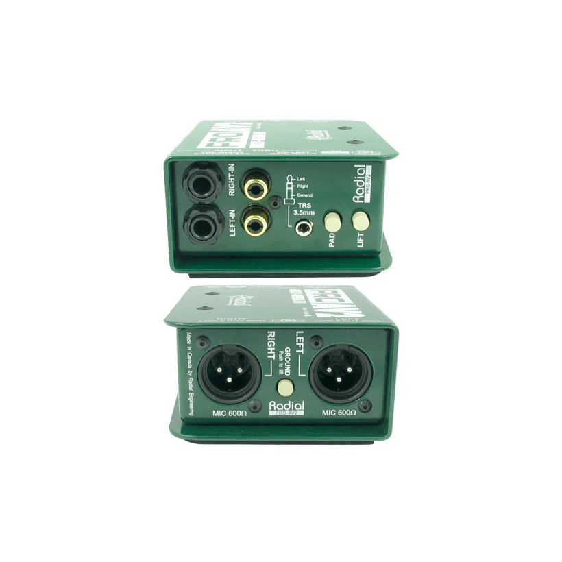 Radial Pro AV2 Stereo Multimedia DI Box Dual RCA , 3.5mm & 1/4 Inputs - Image 3