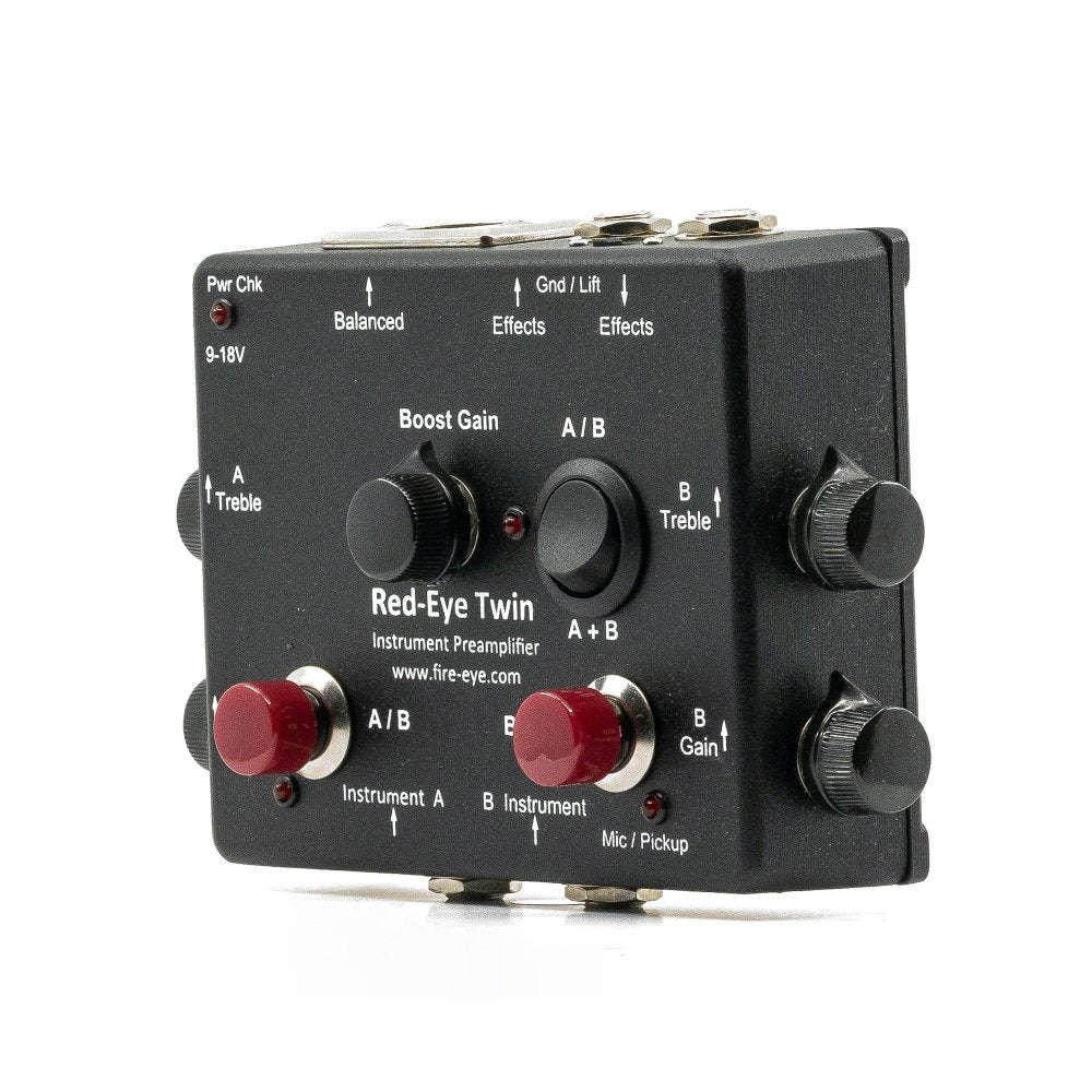 Fire-Eye Development Red-Eye TWIN MK2 Dual Input Active & Passive Preamp DI w/ Clean Boost, Effects Loop & AB Switch / Sum - Image 18