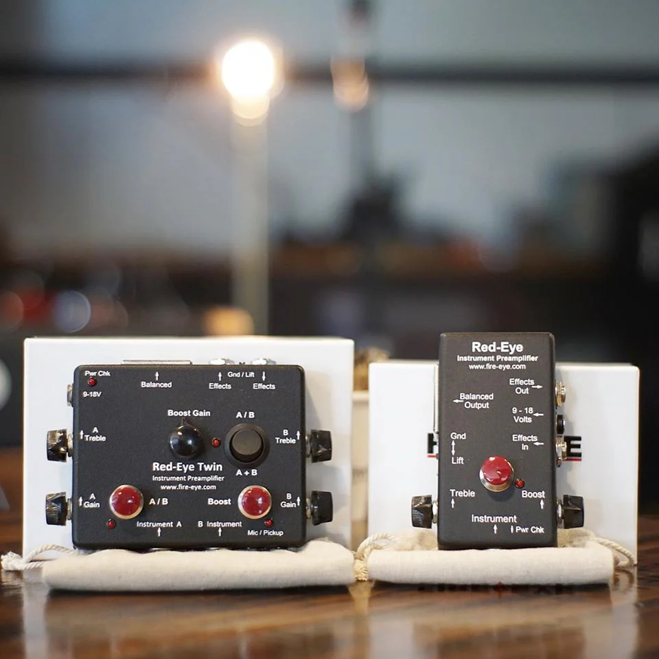 Fire-Eye Development Red-Eye TWIN MK2 Dual Input Active & Passive Preamp DI w/ Clean Boost, Effects Loop & AB Switch / Sum - Image 3