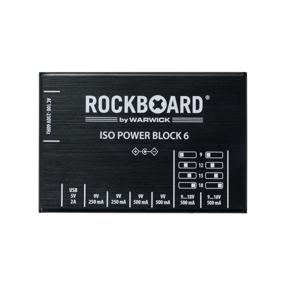 Rockboard ISO Power Block IEC V6 High Current 6-Output Pedal Power Supply - Image 3