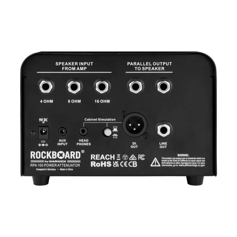 Rockboard RPA 100 Power Amp Attenuator 100W At Room Volume w/ Cabinet Simulator, DI & Headphone Output - Image 4