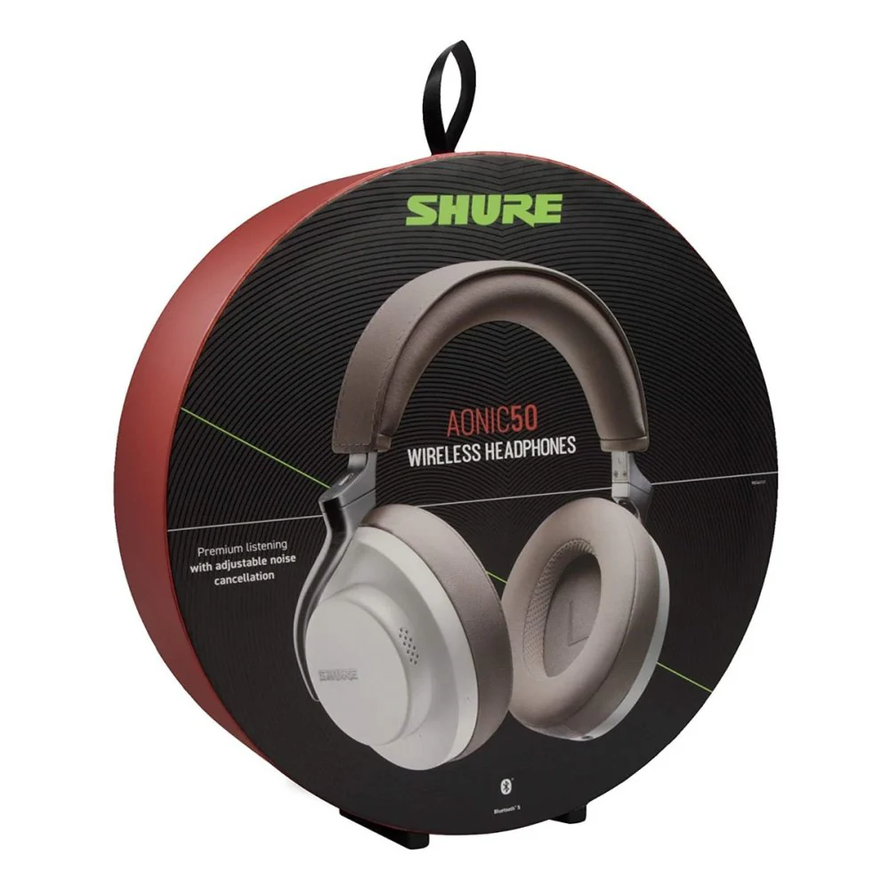 Shure AONIC 50 Gen 1 Studio Grade Noise Cancelling Headphone Wired & Wireless White - Image 4