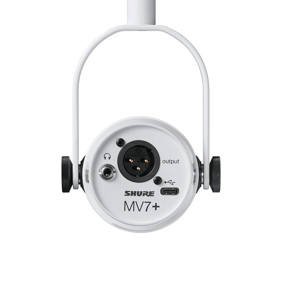 SHURE Motiv MV7+ USB / XLR Dynamic Podcasting Microphone w/ LED Touch Panel WHITE - Image 2