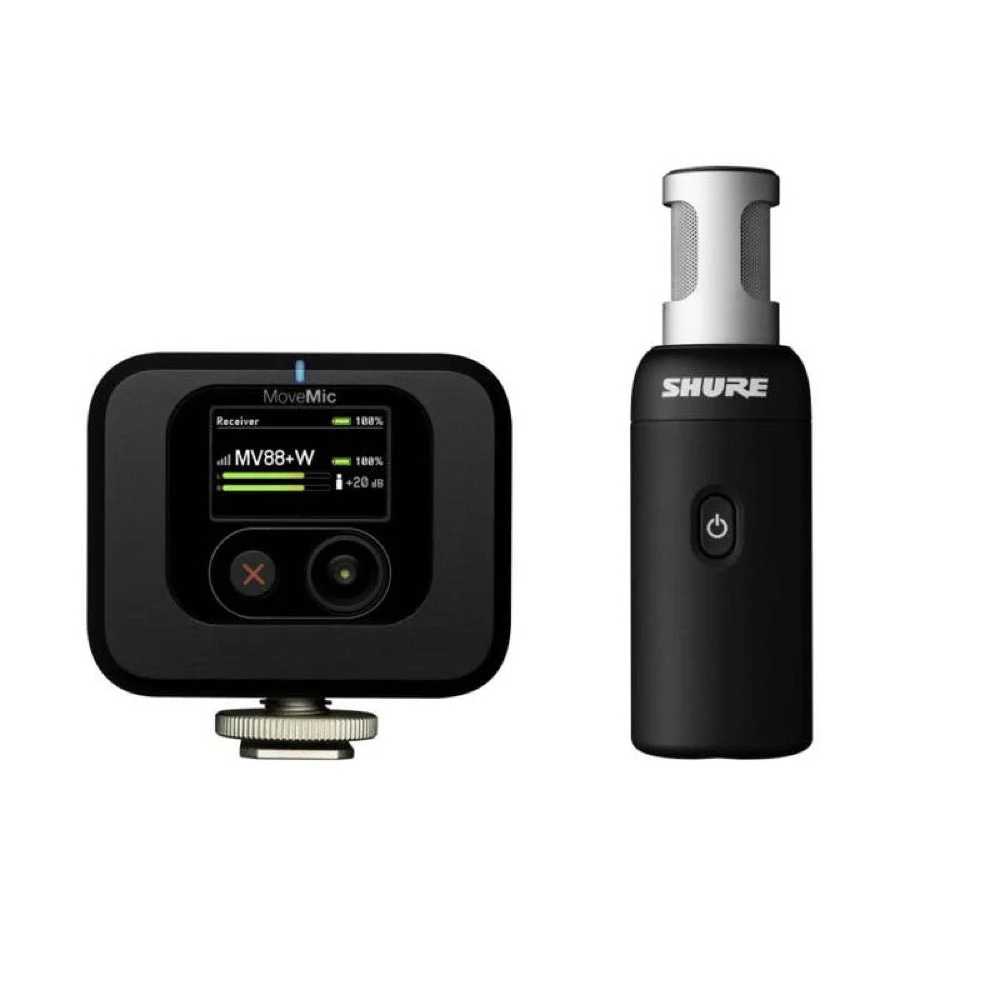 SHURE MoveMic 88+ & Receiver Kit Wireless Stereo Microphone Kit