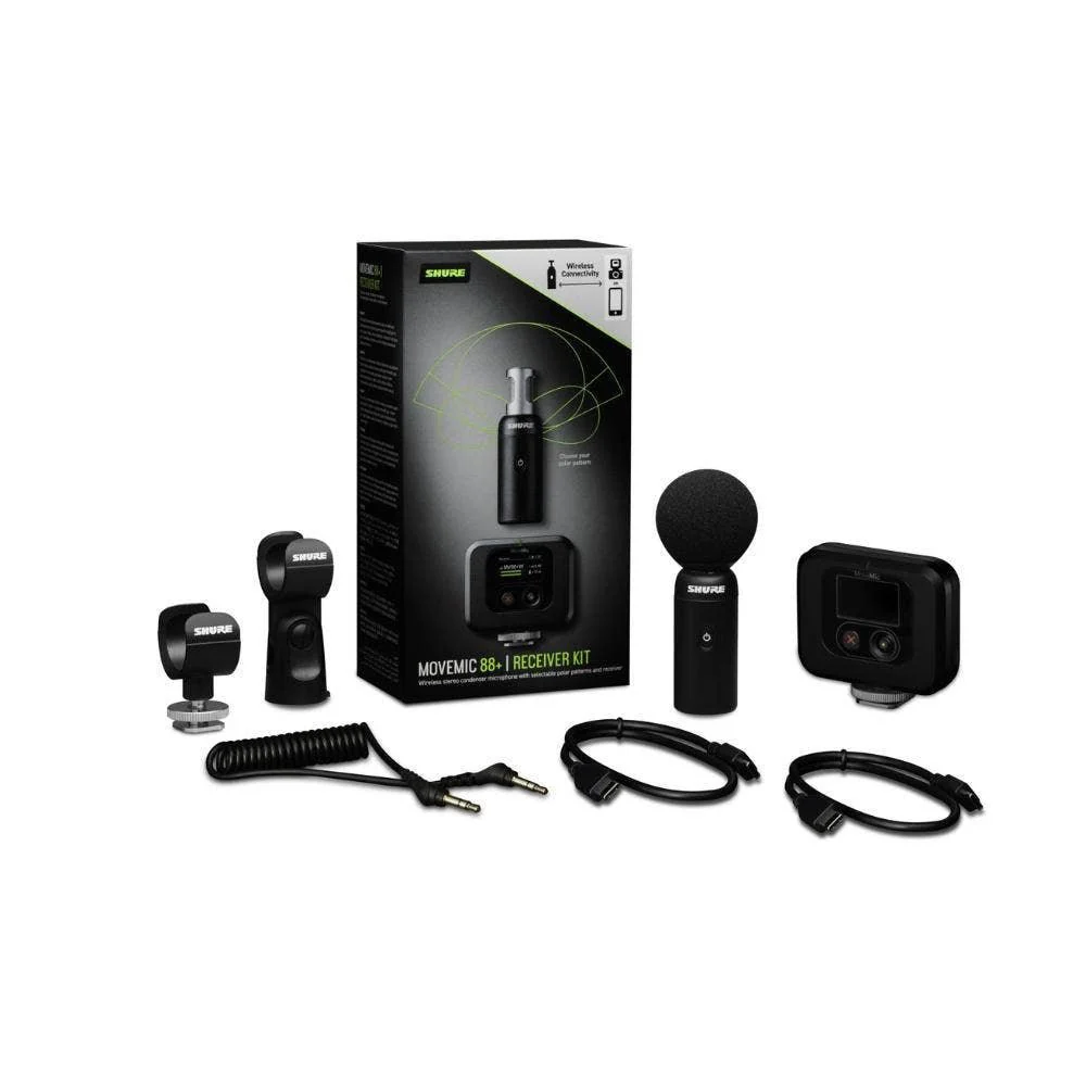 SHURE MoveMic 88+ & Receiver Kit Wireless Stereo Microphone Kit - Image 2