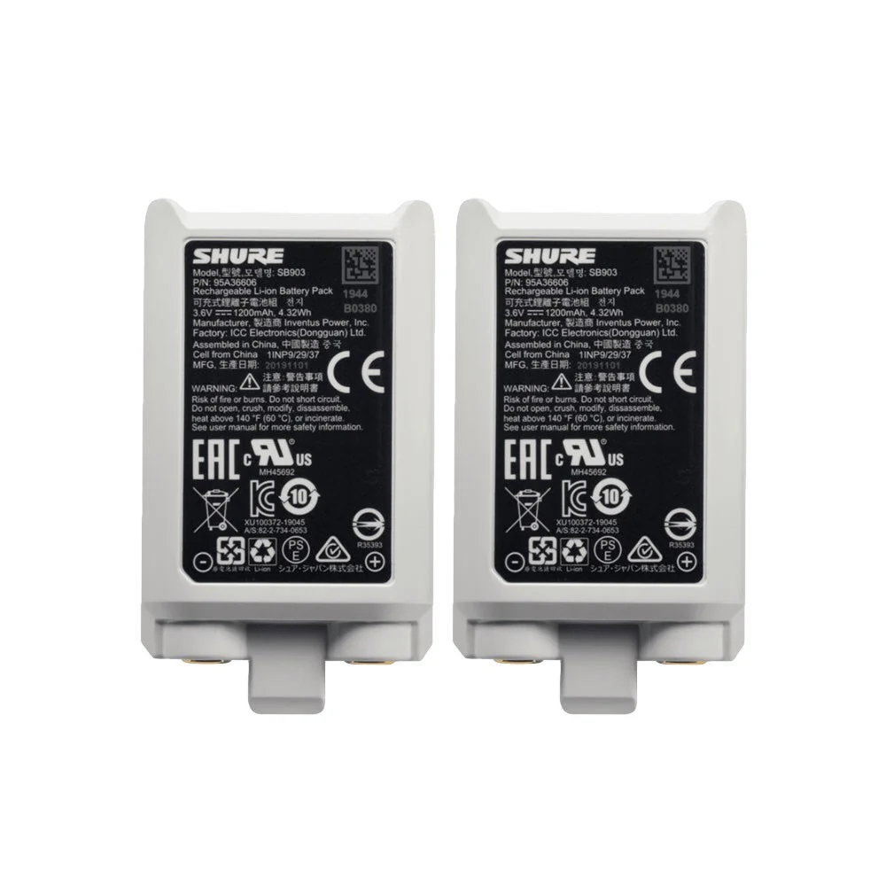 SHURE SBC203 & 2x SB903 Pack SLXD Dual Docking Charging Station & Battery Packs - Image 3