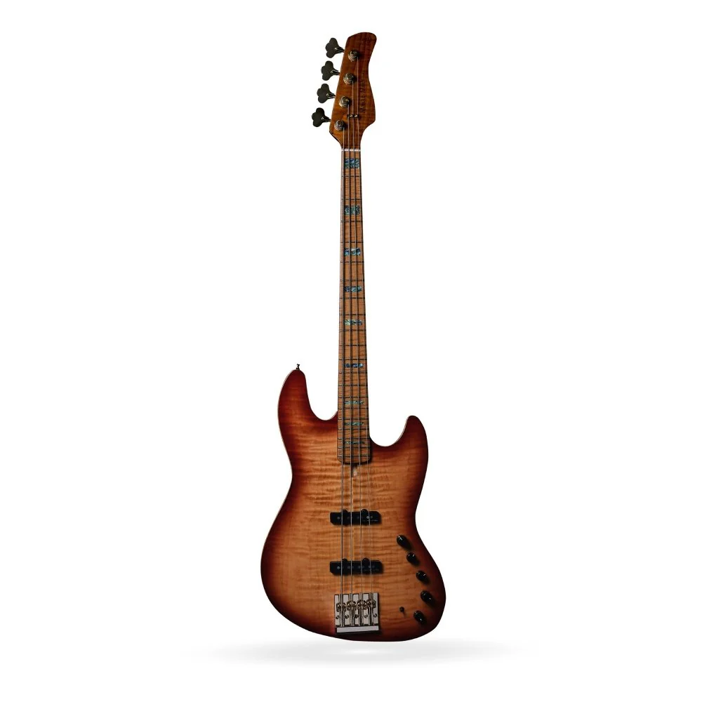 Sire Marcus Miller V10 DX Swamp Ash & Solid Flame Maple Top w/ Hipshot Gold Hardware & Premium Hard Case - Image 2