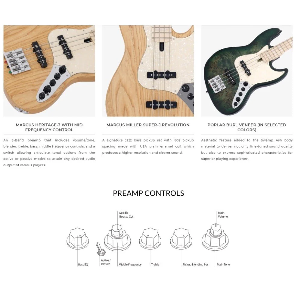 Sire Marcus Miller V7 Reissue Swamp Ash w/ FREE Sire Premium GigBag - Image 5