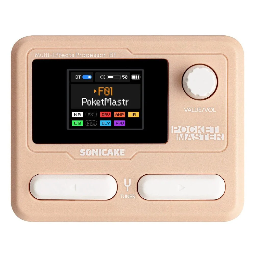 Sonicake Pocket Master Portable Mini Guitar Amp Modeller & Multi FX w/ Bluetooth & NAM - Pink