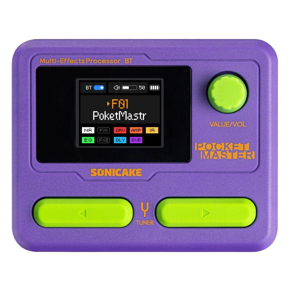 Sonicake Pocket Master Portable Mini Guitar Amp Modeller & Multi FX w/ Bluetooth & NAM - Purple