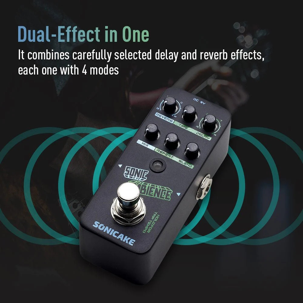 Sonicake - Sonic Ambience 4 Mode Reverb - Mini Guitar Pedal - Image 2