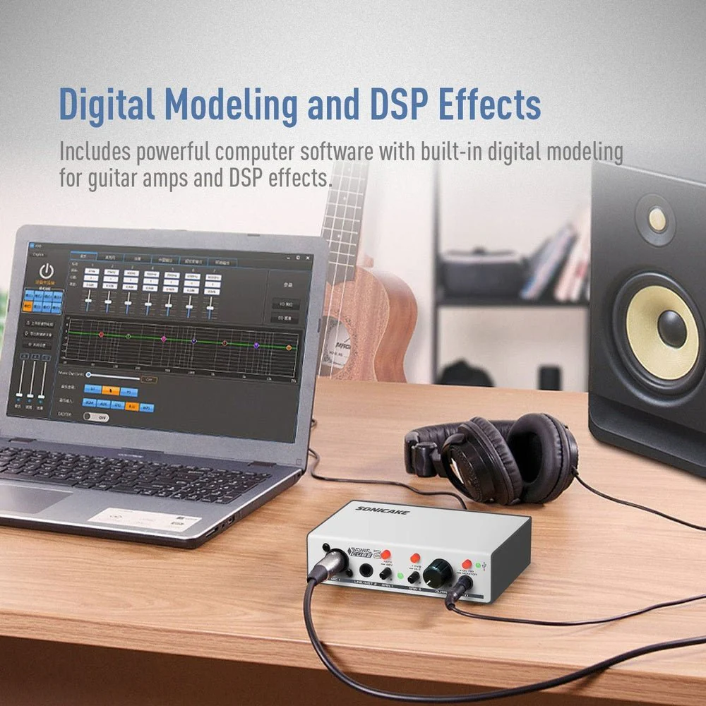 Sonicake - Sonic Cube II - USB-C Audio Interface for Guitarists w Live Stream & Loopback - Image 6