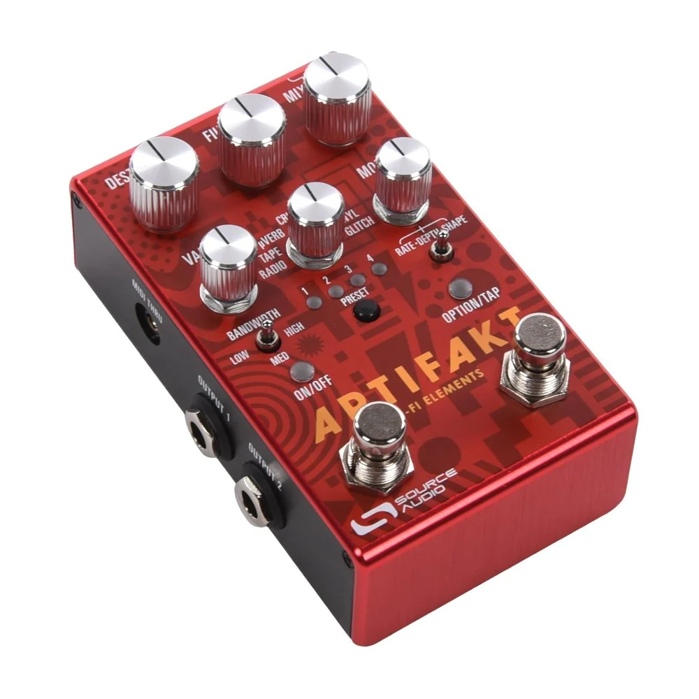 Source Audio ARTIFAKT Stereo Lo-Fi Element Pedal Tape, Radio, Crush, Glitch, Ladder and more