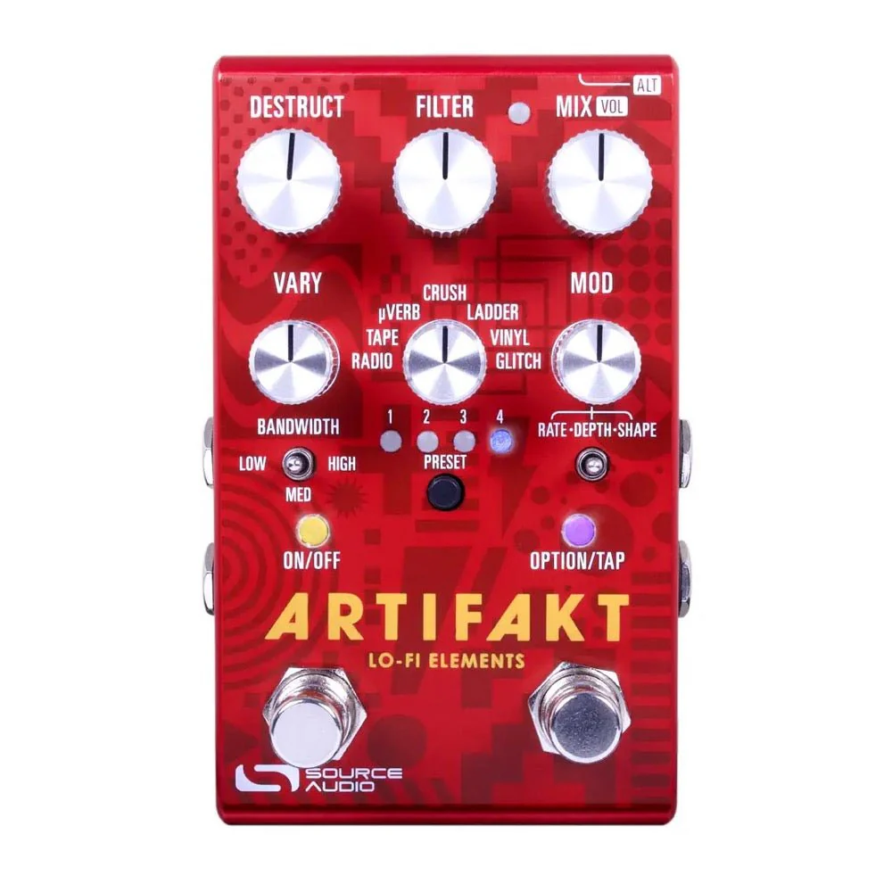 Source Audio ARTIFAKT Stereo Lo-Fi Element Pedal Tape, Radio, Crush, Glitch, Ladder and more - Image 2